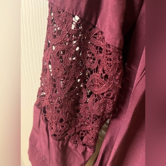 BURGUNDY Embroidered Dress - Picture 4 of 4